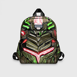 Детский рюкзак Броня зелёная и красная, цвет: 3D-принт