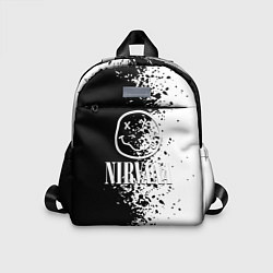 Детский рюкзак Nirvana чернобелые краски рок, цвет: 3D-принт