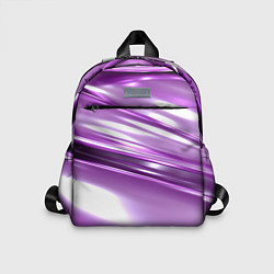 Детский рюкзак Нежные фиолетовые полосы абстракта, цвет: 3D-принт
