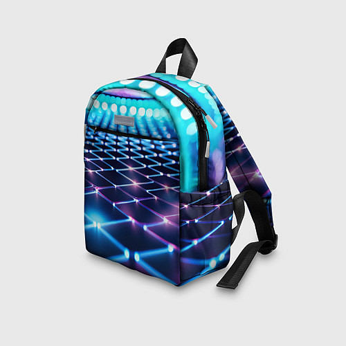 Детский рюкзак Светящиеся линии в перспективе / 3D-принт – фото 3