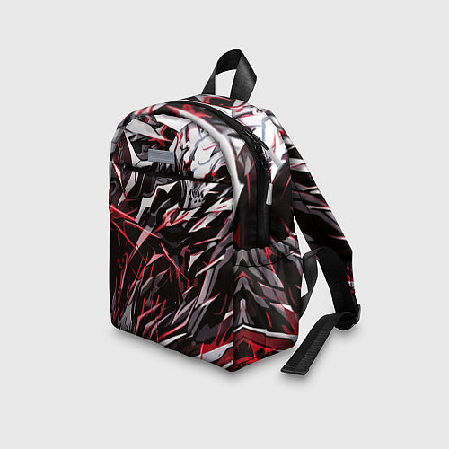 Детский рюкзак Острый металл красный / 3D-принт – фото 3
