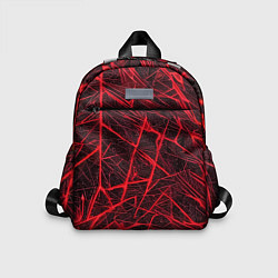 Детский рюкзак Красная паутина на чёрном фоне