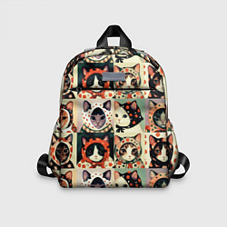 Детский рюкзак Кот Алёнка - поп арт, цвет: 3D-принт