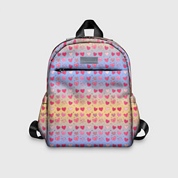 Детский рюкзак Много сердечек, цвет: 3D-принт
