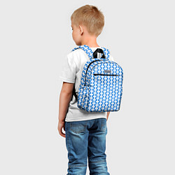 Детский рюкзак Синие кружки патерн, цвет: 3D-принт — фото 2