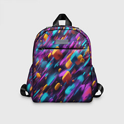 Детский рюкзак Полёт цветных частиц - нейросеть, цвет: 3D-принт