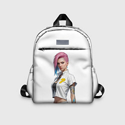 Детский рюкзак Девушка в белом Cyberpunk 2077, цвет: 3D-принт