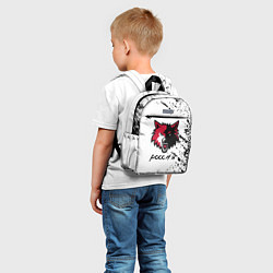 Детский рюкзак Волк Россия краски, цвет: 3D-принт — фото 2