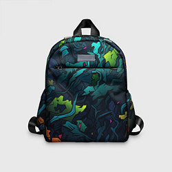 Детский рюкзак Кислотная яркая абстракция в камуфляжном стиле