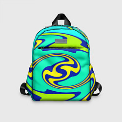 Детский рюкзак Скрученные неоновые линии, цвет: 3D-принт