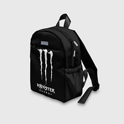 Детский рюкзак Monster energy белое лого, цвет: 3D-принт — фото 2