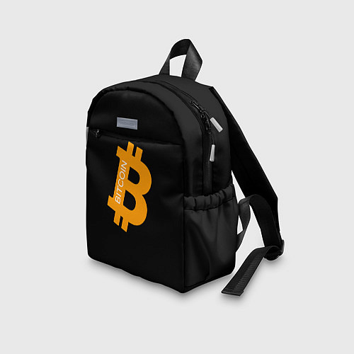 Детский рюкзак Биткоин криптовалюта оранжевое лого / 3D-принт – фото 3