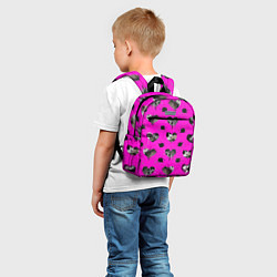 Детский рюкзак Брызги и капли в форме черного сердца, цвет: 3D-принт — фото 2