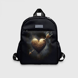 Детский рюкзак Золотое сердце - стрела, цвет: 3D-принт