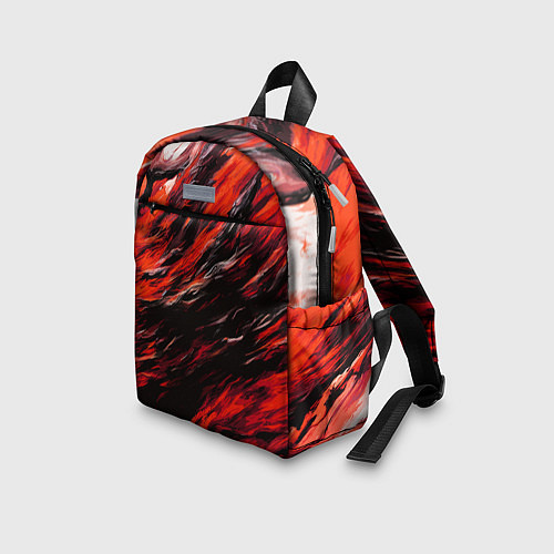 Детский рюкзак Чёрная и красная буря / 3D-принт – фото 3