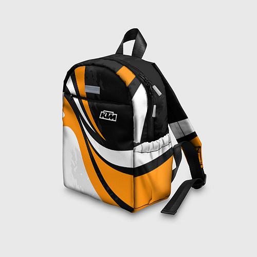 Детский рюкзак КТМ - оранжевые вставки / 3D-принт – фото 3