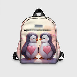 Детский рюкзак Два влюбленных пингвина, цвет: 3D-принт