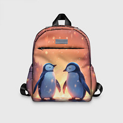 Детский рюкзак Романтичная пара пингвинов, цвет: 3D-принт