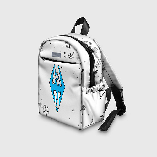 Детский рюкзак Skyrim logo winter / 3D-принт – фото 3
