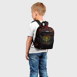 Детский рюкзак Ведьмак огненное лого краски, цвет: 3D-принт — фото 2