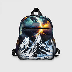 Детский рюкзак Молнии и горы, цвет: 3D-принт