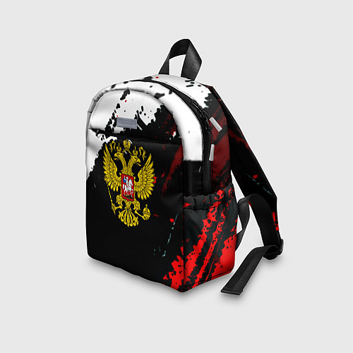 Детский рюкзак Россия герб текстура краски / 3D-принт – фото 3