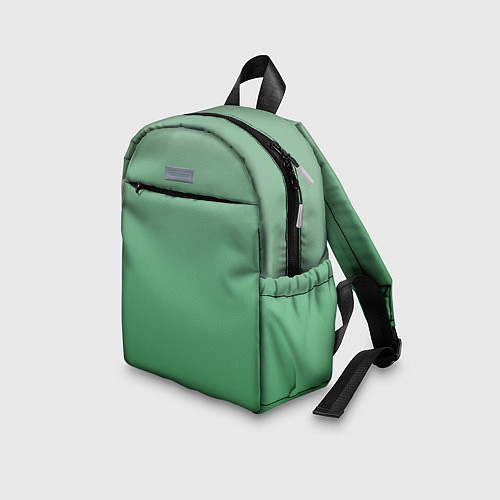 Детский рюкзак Градиент приглушённый зелёный / 3D-принт – фото 3
