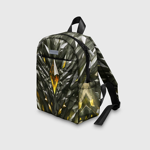 Детский рюкзак Камень и золотой кристалл / 3D-принт – фото 3