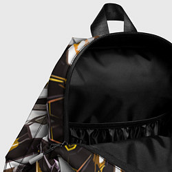 Детский рюкзак Неоновая кибер броня жёлтая, цвет: 3D-принт — фото 2