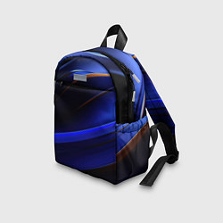Детский рюкзак Синее свечение на абстрактном фоне, цвет: 3D-принт — фото 2