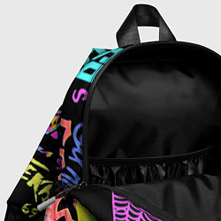 Детский рюкзак 6ix9ine logo rap bend, цвет: 3D-принт — фото 2