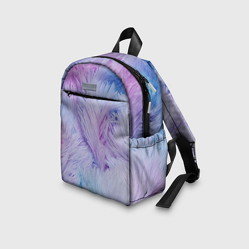 Детский рюкзак Цветной узор из перьев / 3D-принт – фото 3