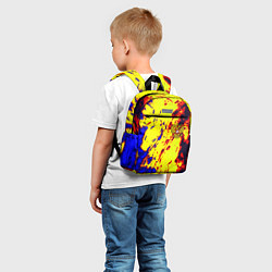 Детский рюкзак Герб РФ огненный стиль текстура, цвет: 3D-принт — фото 2