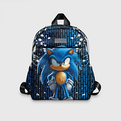 Детский рюкзак Sonic - splash and logo, цвет: 3D-принт