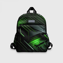 Детский рюкзак Металл и зеленый яркий неоновый свет, цвет: 3D-принт