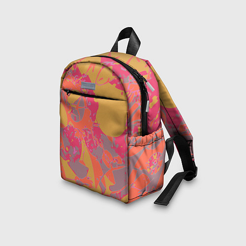 Детский рюкзак Цветной яркий камуфляж / 3D-принт – фото 3