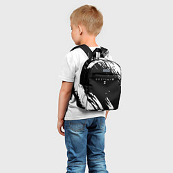Детский рюкзак Destiny краски чёрно белые, цвет: 3D-принт — фото 2