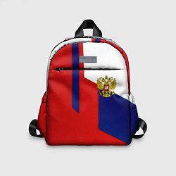 Детский рюкзак Спортивная текстура герб России, цвет: 3D-принт