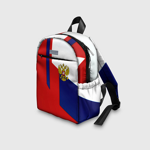 Детский рюкзак Спортивная текстура герб России / 3D-принт – фото 3
