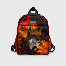 Детский рюкзак Fire fox flame, цвет: 3D-принт