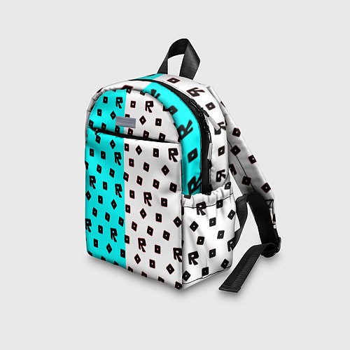 Детский рюкзак Roblox pattern logo mobile / 3D-принт – фото 3