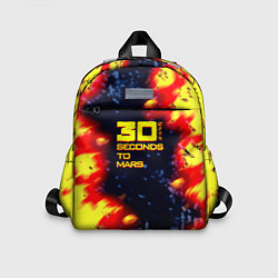 Детский рюкзак Thirty Seconds to Mars огненное лого, цвет: 3D-принт