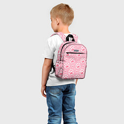 Детский рюкзак Кошачьи лапки и сердечки, цвет: 3D-принт — фото 2