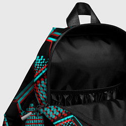 Детский рюкзак Tottenham FC в стиле glitch на темном фоне, цвет: 3D-принт — фото 2