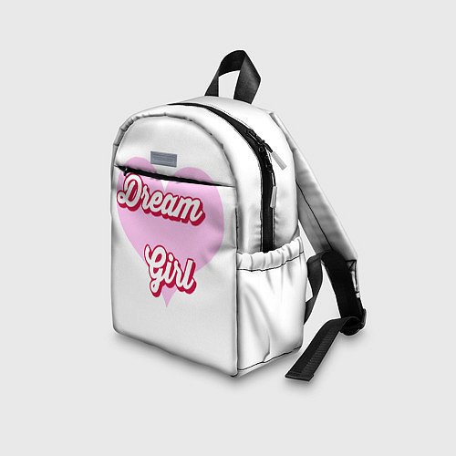 Детский рюкзак Девушка-мечта и розовое сердце / 3D-принт – фото 3