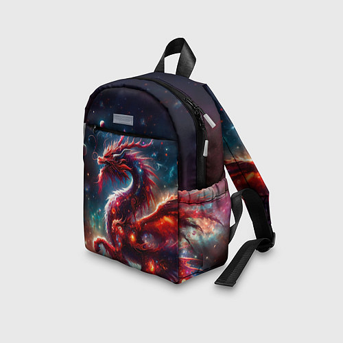 Детский рюкзак Красный космический дракон / 3D-принт – фото 3