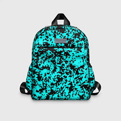 Детский рюкзак Пятнистый яркий чёрно-голубой