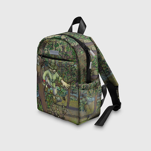 Детский рюкзак Леший-озорник в лесу / 3D-принт – фото 3