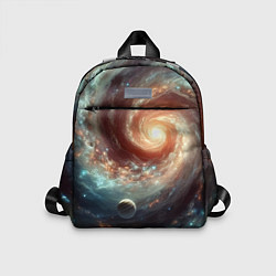 Детский рюкзак Далёкая неоновая галактика - нейросеть