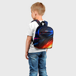 Детский рюкзак Geometry stripes neon steel, цвет: 3D-принт — фото 2